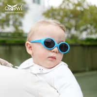 Lunettes de soleil pour enfants de haute qualité, bleues, tendance, taille mini 0-2, polarisées, protection, silicone souple, couleur alimentaire
