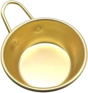 Cuencos Tradicionales Coreanos para Vino, Plato para Sopa de Senderismo Coreano, Aluminio, Amarillo (4.7 Pulgadas), Recipiente para Sopa - Product Image 5