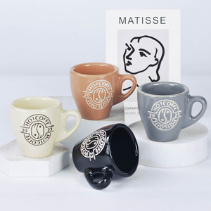 Juego de Tazas de Espresso de Cerámica de 80 ml <span class=keywords><strong>con</strong></span> <span class=keywords><strong>Frases</strong></span> Divertidas - Taza de Café Vintage <span class=keywords><strong>con</strong></span> Caja de Regalo para Amantes del Café, Uso en Cafeterías y por la Mañana - Product Image 3