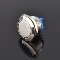 Interrupteur à bouton-poussoir en acier inoxydable IP65 de 12 mm, 12 V, borne à vis, étanche pour tableau de commande électrique
