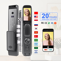 Cerradura Inteligente de Alta Seguridad con Reconocimiento Facial 3D, WiFi Tuya, Nube, Totalmente Automática, Biométrica, Huella Digital, Cerradura Digital para Puerta de Aleación de Aluminio