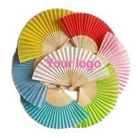 Abanico Plegable de Bambú Personalizado, Colorido y Económico, Hecho en China, de Papel y Tela - Product Image 6