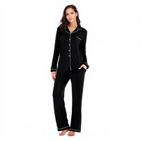 Piyama Set Celana Panjang Wanita Bahan Rayon Modal Musim Semi Baru, Bernapas, Tali Serut, Untuk Pakaian Rumah
