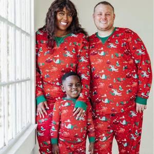 2025 européen américain eBay nouvelle impression de noël famille correspondant à manches longues pyjama ensemble vêtements de maison - Product Image 2