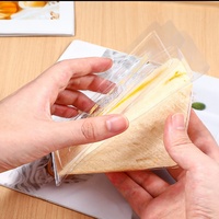 Emballage alimentaire jetable en plastique recyclable, emballage à clapet transparent pour plats à emporter, inviolable avec couvercle, boîte à sandwich