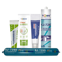 KJ-7260 TOBS 300ml/600ml blanc étanche résistant aux hautes températures mastic de Silicone neutre pour sceller l'adhésif de verre pour