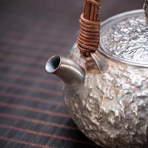 <b>Silver</b> Plated Teapot Round With Handle Heat Resistant For Kung Fu <b>Tea</b> <b>Set</b> Home Use Afternoon <b>Tea</b> - Product Image 3