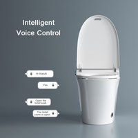 Tarpul une pièce moderne automatique sanitaire intelligent en céramique cuvette de toilette forme allongée monté au sol siège chauffant à distance
