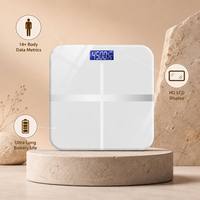 Balance connectée professionnelle de composition corporelle haute précision, balance électronique de sol pour la maison avec application et synchronisation Bluetooth