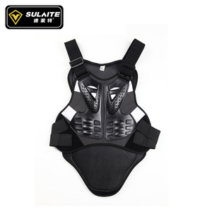 SULAITE <b>Back</b> <b>Protector</b> Spine Support Armor Vest Adult Unisex Nylon Black Motorcycle Roller Skating Protection Gear - Product Image 5