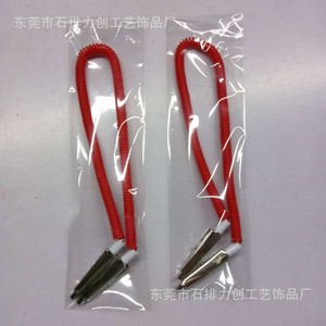 Dental Scarf <b>Clips</b> With <b>Spring</b> Rope Blue Red Plastic Oral Care Accessories Wholesale 2x8x300mm - Product Image 4