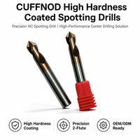 Foret de centrage en carbure de tungstène revêtu haute dureté CUFFNOD 60/90/120 degrés, compatible CNC OEM/ODM
