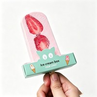 Boîte à glace personnalisée en gros, barquette en papier pour sucettes glacées à emporter, emballage de vente au détail, barquette en papier pour chocolat et glace