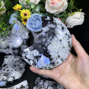 Commercio all'ingrosso naturale <span class=keywords><strong>arcobaleno</strong></span> lucido Moonstone ornamenti <span class=keywords><strong>luna</strong></span> Fengshui pietra <span class=keywords><strong>di</strong></span> cristallo guarigione <span class=keywords><strong>luna</strong></span> per la decorazione per la meditazione - Product Image 2