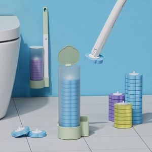 Juego de Escobillas de Inodoro de Plástico Desechables, para Colgar en la Pared, Limpieza sin Ángulos Muertos - Product Image 2