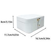 Boîte de rangement pour bijoux portable de luxe personnalisée, en cuir, velours, bois, pour bagues, colliers, boucles d'oreilles, emballage cadeau