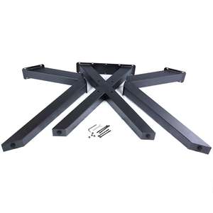 Basi tavolo moderno industriale rotondo ristorante X gambe in acciaio ghisa cornici caffè pranzo in metallo base tavolo per tavolo - Product Image 3