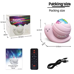 4 en 1 Projecteur Aurora Light-Up Jouets éducatifs Escargot Kid Night Lights Soothing Baby Toys for Bedroom - Product Image 6