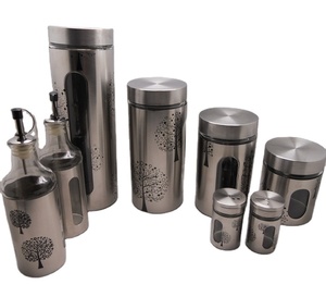 stainless steel storage canister storage canister set storage jar set