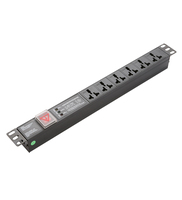 Barre d'alimentation PDU en aluminium pour centre de données, montage en rack, 6 et 8 voies, avec courant de 10A et tension de 250VAC