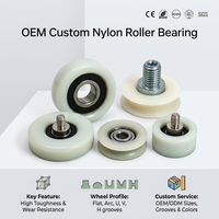 Roda Roller Nylon PA Kustom dengan Bantalan untuk Peralatan Otomasi Tugas Berat