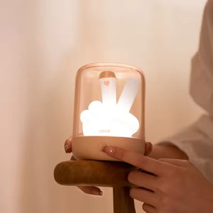 Lampe de chevet LED rechargeable Victory Light avec capteur tactile, mignonne, pour chambre à coucher, sommeil et enfants - Product Image 2