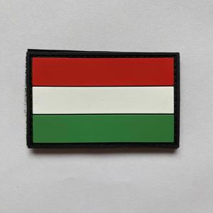Нашивка с флагом Венгрии Нашивка с крючком и петлей из ПВХ с флагами Венгрии, тактическая нашивка - Product Image 1