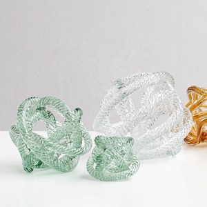 Nodi di vetro decorativi soffiati a mano scultura in vetro arte in vetro per la decorazione domestica accento della stanza Dia 20 <span class=keywords><strong>cm</strong></span> / 8" - Product Image 2