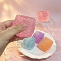 Mini jouet anti-stress souple en TPR de 5 cm, multicolore, en forme de cube de sucre, jouet sensoriel alimentaire pour adultes et enfants