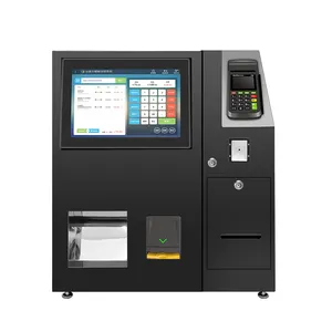 Internet tela de toque de 15 polegadas, auto-pagamento, pagamento de dinheiro, kiosk com aceitador de moedas para superfície