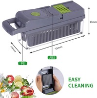 Lbb Best Verkopen 16 In 1 Draagbare Multifunctionele Uiensnijder Fruitsnijder Aardappelschiller Handmatige Dropshipping Groentechopper