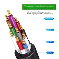 Cable de Extensión de Señal de Cobre DB9 Macho a Hembra, Cable Serial RS232 D-sub de 9 Pines, Negro, Venta de Fábrica