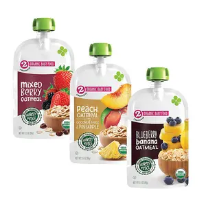 定制标志饮料饮料Doypack立式液体喷口袋异型新鲜果汁原浆塑料包装袋