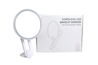 Miroir de maquillage cosmétique Led Portable Smart Touch Control Table de bureau éclairée Miroir lumineux rond Miroir de courtoisie Led