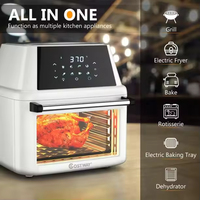 Friteuse et four à air intelligent couleur blanc 2025 avec écran LED en acier au carbone, usage commercial