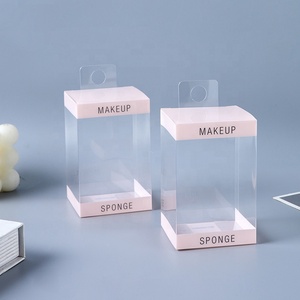 Boîte personnalisée en <span class=keywords><strong>vinyle</strong></span> PET Boîtes d'emballage en acétate cube carré en plastique PVC transparent avec logo - Product Image 3