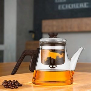 Tetera Inteligente Magnética <span class=keywords><strong>CHAPLIN</strong></span> con Temporizador, Asa Clásica de Nogal, Tanque Interior de Cristal, 800 ml, Ecológica, Automática para Té y Café - Product Image 5