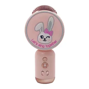 아기 토끼 노래방 X3 무선 어린이 마이크 오디오 통합 마이크 조기 교육 노래 기계 아기 장난감