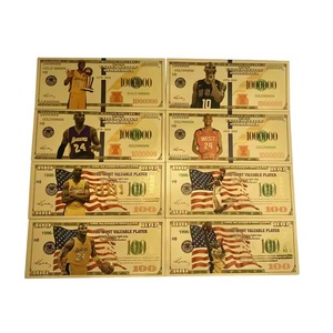 2026 NBA Gran Venta Billete <span class=keywords><strong>de</strong></span> <span class=keywords><strong>100</strong></span> Dólares <span class=keywords><strong>de</strong></span> Kobe Bryant, Billete Metálico Grabado <span class=keywords><strong>de</strong></span> Deportes Americanos para Navidad - Product Image 1