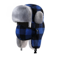 Gorro Ushanka QJ OEM Personalizado, Gorro Térmico de Invierno a Cuadros, Gorro Lei Feng para Hombre y Mujer, Gorro de Nieve Grueso y Cálido con Diseño a Cuadros