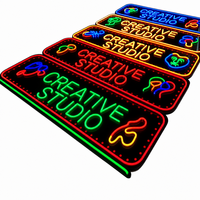 Enseigne LED néon acrylique personnalisée avec télécommande pour bureau et usage domestique - Logo publicitaire personnalisable