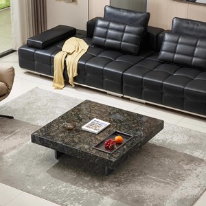 Mesa de Centro de Mármol Cuadrada, Moderna y Minimalista, Diseño Flotante de Alta Gama para Sala de Estar - Product Image 3