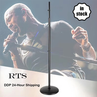 Support de microphone de studio réglable Yinyu MS017 avec base lourde détachable, support de microphone noir pour l'enregistrement et la diffusion de podcasts