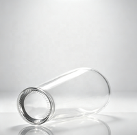 Botellas de vidrio transparente ovaladas de 375 ml al por mayor con doble boquilla, tapones de corcho y tapas de rosca con acabado ácido para aceite de oliva premium y cocina.