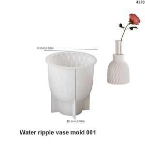 Ide baru besar cabang bunga Eropa tabung uji hidroponik bergelombang vas DIY Aroma gipsum tempat lilin cetakan silikon - Product Image 6