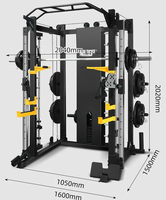 Machine Smith multifonctionnelle de haute qualité pour la maison, station de musculation réglable avec croisement de câbles, en fer