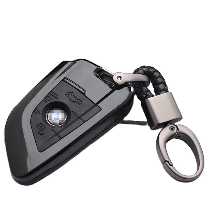 Carbon繊維PVC Car Key Case CoverためBmw New X1 X5 X6 2 5 7 Series 2014 2016 360 Protection Waterproof Keychain Accessories