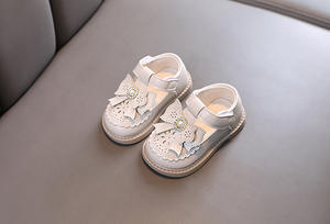 <span class=keywords><strong>Sandales</strong></span> à plateforme florales unisexes pour enfants de 1 à 3 ans, en cuir véritable, semelle souple, fermeture à bouton, chaussures de princesse pour les fêtes - Product Image 4