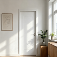 Porte intérieure en PVC résistant aux rayures et imperméable, porte en bois pour chambre à coucher, épaisseur 50 mm, pour projets d'appartements modernes