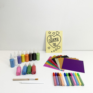 Sand Art Kit Artigianato per i bambini con 12 sabbie colorate fai da te dolci dipinti artigianali per bambini arti attività di apprendimento educativo - Product Image 2